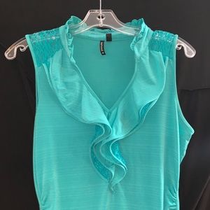 HEARTSOUL SLEEVELESS BLOUSE WITH FRINGE SIZE L